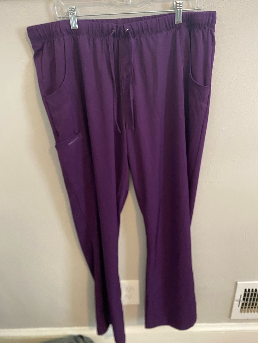 Healing Hands Purple Drawstring Rebecca Scrub Pants XL